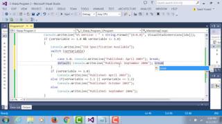 Learning C# for VB.net Programmers - Switch Case