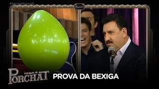 Fábio Porchat desafia Ratinho na Prova da Bexiga
