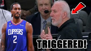 The NBA gets ULTRA SOFT! Gregg Popovich SLAMS Spurs fans DURING THE GAME for BOOING Kawhi Leonard!