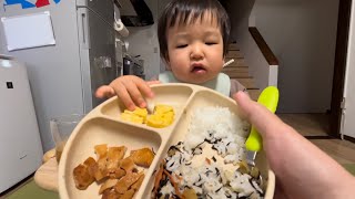 【1歳7ヶ月】食べない！6/4の夕飯。[1 year and 7 months old] He won't eat! Dinner on 6/4.