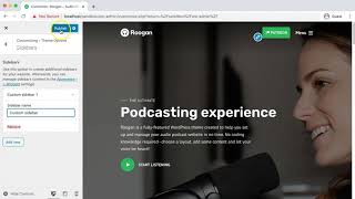 Custom sidebar setup - Roogan WordPress theme