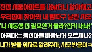 반전 신청사연 친정 서울아파트를 내놨더니 우리집에 찾아와 시동생 주라던 시모 내가 받을 위자료 알려주자 시모 기함하는데라디오드라마사연실화사연의 품격썰