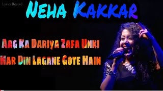 Jinke Liye (Lyrics) By Neha Kakkar Ft. Jaani |B Praak | Arvindr Khairana | Bhushan Kumar
