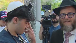 Rabbi leads prayer with Trump supporters in Beverly Hills