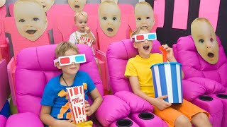 Vlad and Niki Cinema challenge and other funny challenges for kids