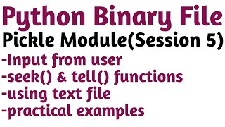 How to use seek() & tell() function in text file in python | seek() & tell() in python file handling