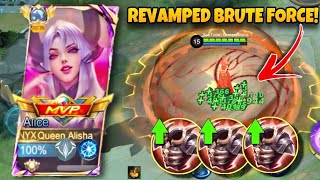 ALICE WITH NEW REVAMP BRUTE FORCE 100% BROKEN!! | ALICE BEST BUILD \u0026 EMBLEM 2025