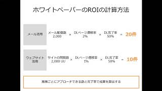 【BtoB】ホワイトペーパーのROIをどのように試算すべきか？