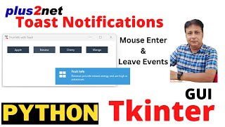 🔥 Tkinter ttkbootstrap Toast Notifications on Mouse Hover & Mouse Out | Python GUI