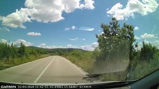 DRIVE #1069: Pristeg-Dobra Voda-Banjevci-Stankovci (Croatia) (timelapse 4x) *Read Description*