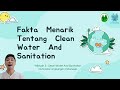 Pentingnya Sanitasi dan Air bersih[Clean Water And Sanitation]