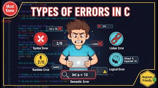 C Programming Errors Tutorial — Syntax, Runtime, Linker, Logical & Semantic