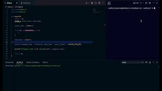 C vs Python ( time comparison )