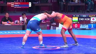 Qual. FS - 125 kg: S. SUMIT (IND) v. K. NAM (KOR)