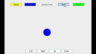 Java GUI Ball! Moves and changes color!
