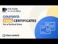 70 Free Certificates From Coursera for a Limited Time