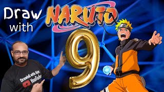 WOW ! NARUTO Drawing With Number ( 9 ) | How To Draw