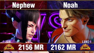 【スト6】ネフュー vs NoahTheProdigy (ジュリ vs ルーク) SF6 Nephew vs NoahTheProdigy (Juri vs Luke)