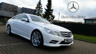Mercedes E220 Sport Coupe CDi with AMG pack white look round