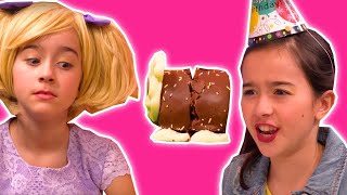 CHOCOLATE CATERPILLAR Cake Disaster 🎂 Lilliana Pranks Olivia - Princesses In Real Life | Kiddyzuzaa