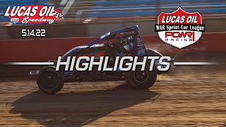 5.14.22 Lucas Oil POWRi WAR Sprint Car League Highlights from Lucas Oil Speedway