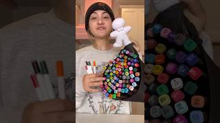 4 markers vs a professional marker set squishy makeover! #art #squishy #squishymakeover #coloring