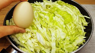 I cook this cabbage with eggs for breakfast almost every day! Very tasty, fast and simple!