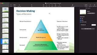 MIS Lecture 09 - Decision Support systems