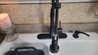 Amazon Black Kitchen Faucet Un-boxing ( before \u0026 after )