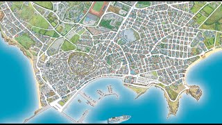 Video-Hand-Illustrated Map of Naxos Town! HD