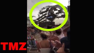 DJ Kaleb Freitas stage collapses video --DJ Killed in Stage Collapse at Brazilian Music Fest (Video)