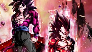 LF Limit Breaker SSJ4 Xeno Goku and Vegeta Moveset! | Dragon Ball Legends