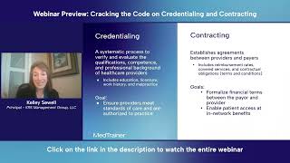 Cracking the Code on Credentialing and Contracting