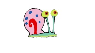 How To Draw Gary the Snail (SPONGEBOB SQUAREPANTS)