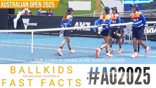 ⁴ᴷ #ao2025 BALLKIDS FAST FACTS! even more SIGHTS sounds SUMMER TENNIS!! | #atptour #wtatour