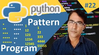 Python Pattern Program | Python tutorial lesson - 22 | Solve any pattern program
