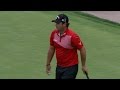 Patrick Reed drives home a 29-foot putt for birdie at Barclays