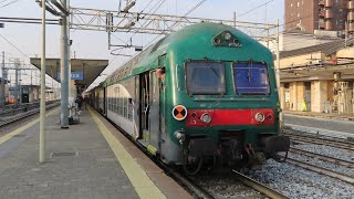 Italy: Two Trenord Class E464 powered passenger services at Monza