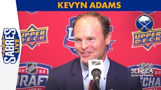 Buffalo Sabres GM Kevyn Adams Recaps Round One of 2022 NHL Draft | Sabres Live