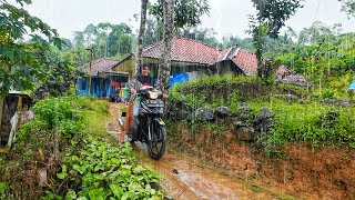 Jalan- jalan di Kampung Atas Bukit, Tiba-tiba Hujan Deras Mengguyur Desa Seram Tapi Bikin Betah