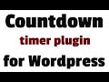 Countdown timer plugin for Wordpress