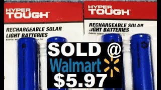 WALMART Sells Lithium Ion Batteries HYPER TOUGH Rechargeable Solar Battery Review