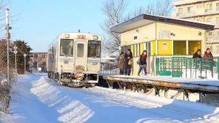 富良野線 神楽岡駅の風景 Kaguraoka sta. of Furano line in Japan.