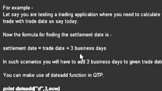 DateAdd function in QTP with example