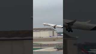 RARE  Lufthansa A340 takeoff