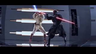 The Phantom Menace | Obi Wan vs Darth Maul Scene | [4K]