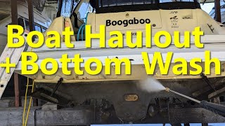 Boat Haulout + Bottom Wash