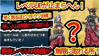 【レベルUPが止まらへん！】レベル上げ必須の最強装備【しあわせのくつが無限に取れる所】