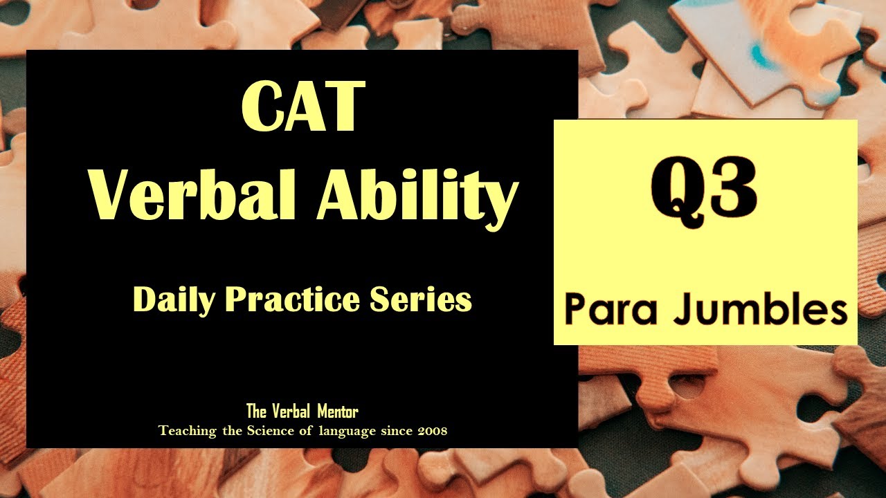 CAT 2021 | VARC Preparation | CAT Verbal Ability Practice Series | Q3 ...