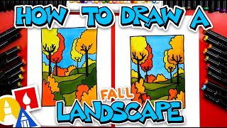How To Draw A Fall Landscape - version 2